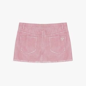 Lisa Says Gah x Polly Pocket Mariah Mini Skirt Pink Faux Leather Size S- NWOT